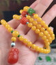 意西狄曼蜜蠟手串男女高端多圈雞油黃琥珀玉石手鏈貔貅吊墜項鏈文玩手飾 6mm108顆（一物一證） 曬單實(shí)拍圖