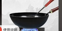 老藝人章丘炒鍋鐵鍋已開(kāi)鍋無(wú)涂層熟鐵不粘炒菜鍋手工鍛打老式圓底燃氣灶 曬單實(shí)拍圖
