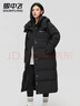 雪中飛中長(cháng)款羽絨服女2025新款高端保暖高充絨百搭騏驥紅加厚過(guò)膝外套 黑色 L (165) 曬單實(shí)拍圖