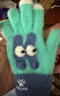 卡爾美（KELME）兒童毛線(xiàn)手套6-12歲冬季保暖針織手套全指五指小學(xué)生防凍手套女童 曬單實(shí)拍圖