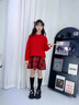moonkids女童套裝2026秋冬新款兒童紅色過(guò)年拜年服女孩新年連衣裙冬季裙子 19722紅色毛衣+4507半身裙 160 cm 曬單實(shí)拍圖