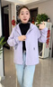 春秋外套女2026新款寬松透氣防風(fēng)沖鋒衣休閑兩層夾克上衣時(shí)尚女裝 紫色 L 建議105-120斤 曬單實(shí)拍圖