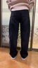 定原今年流行黑灰色彎刀牛仔褲女秋冬2025新款設計感磨白直筒闊腿褲子 黑灰色-長(cháng)褲【加絨款】 3XL /31【建議135-145斤】 曬單實(shí)拍圖