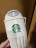 星巴克（Starbucks）杯子保溫杯便攜雙飲口隨行杯戶(hù)外車(chē)載咖啡杯伴手禮生日禮物 410ml企鵝杯白色 曬單實(shí)拍圖