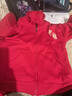 真維斯童裝男童外套秋冬2026新款兒童加絨連帽開(kāi)衫中大童保暖上衣男孩拉鏈衫 【加絨款】紅/圓中國K 160 曬單實(shí)拍圖
