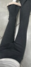 韓都衣舍加絨休閑褲女2025冬季新款耐磨喇叭褲女收腰提臀高腰顯瘦直筒褲女 曬單實(shí)拍圖