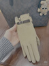 凡飾（FANCET）仿麂皮絨手套女冬季保暖防寒觸屏騎行手套加絨加厚手套新年禮物 曬單實(shí)拍圖