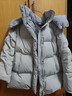 美力城【檀健次同款】羽絨服女后背抽繩收腰連帽鵝絨服外套019 帽子灰 S 曬單實(shí)拍圖
