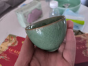 龍泉青瓷哥窯開(kāi)片創(chuàng  )意手工品茗杯小號功夫茶杯陶瓷會(huì )客主人杯茶碗茶盞單杯 哥窯梅子青-禮盒裝 曬單實(shí)拍圖