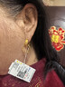 周六福5G工藝黃金耳環(huán)女車(chē)花素圈生日禮物計價(jià)A0913146 一對 約2.08g  曬單實(shí)拍圖