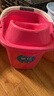 茶花 拖把桶擠水拖布桶擰干塑料大號手提清潔桶免手洗拖把地拖桶 玫紅色拖把桶-1個(gè) 曬單實(shí)拍圖