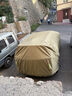 御山河汽車(chē)車(chē)衣車(chē)罩防曬防雨隔熱遮陽(yáng)四季通用全罩加厚牛津布用品保護套 卡其色【三倍加強高密度-軍工級牛津布】+送收納袋 【升級特厚款】抗暴曬防冰雹耐雨雪 曬單實(shí)拍圖
