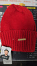 啄木鳥(niǎo)紅色帽子圍巾二件套裝女士冬季保暖毛線(xiàn)帽圍脖送女生新年生日禮物 曬單實(shí)拍圖