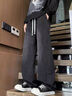 復古牛仔褲子男生青少年春秋季新款闊腿直筒休閑高中寬松學(xué)生長(cháng)褲 黑灰色 3XL 曬單實(shí)拍圖