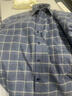 杉杉（FIRS）【羊毛內膽】保暖襯衫男加絨加厚冬季法蘭絨磨毛襯衣 灰色格紋 41 曬單實(shí)拍圖