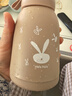 【京東物流送貨上門(mén)】萌萌兔卡通水杯女牛奶玻璃杯創(chuàng  )意便攜杯子 咖色萌萌兔 330ml 1只 曬單實(shí)拍圖
