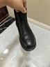 天美意女靴加絨商場(chǎng)同款英倫復古時(shí)尚百搭短靴女切爾西靴新款 黑色（絨里） 36 曬單實(shí)拍圖