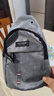 男士胸包戶(hù)外運動(dòng)小挎包休閑時(shí)尚牛津布單肩斜挎包男包胸前小背包 灰色BJ506-1 曬單實(shí)拍圖