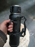艾尼瓦保溫杯壺大容量戶(hù)外72小時(shí)長(cháng)效保溫316L不銹鋼車(chē)載工地保溫水壺 黑色2.5L（5斤水）【背帶+獨立茶倉】男款 曬單實(shí)拍圖
