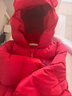 戴維貝拉（DAVE＆BELLA）童裝男童羽絨服洋氣兒童連帽外套保暖女寶寶衣服秋冬新年小童上衣 紅色【DB4242806】 90 cm（建議身高80-90cm） 曬單實(shí)拍圖