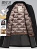 雪中飛90鵝絨羽絨馬甲羊絨羊毛呢大衣男中長(cháng)款秋冬修身加厚工裝呢子外套 曬單實(shí)拍圖