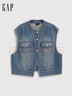 蓋璞女裝2025秋季新款水洗牛仔馬甲寬松簡(jiǎn)約百搭可疊穿背心834113 曬單實(shí)拍圖
