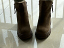 達芙妮雪地靴女冬季加絨加厚保暖短靴東北大棉鞋子 4023608085 棕色 38  曬單實(shí)拍圖