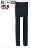 MUJI 女式 里抓絨厚款收腿褲打底褲女款緊身褲保暖25年冬季女裝 黑色 XL (身高165-170 臀圍100-105) 曬單實(shí)拍圖
