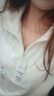 優(yōu)衣庫女裝HEATTECH彈力搖粒絨半拉鏈套頭衫/打底衫479693 01 乳白色 L /160/88A 曬單實(shí)拍圖