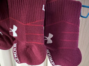 安德瑪UA短襪男女毛巾底船襪薄款運動(dòng)襪純棉透氣跑步籃球純色百搭潮襪 酒紅色毛巾底3雙 LD40-44碼 曬單實(shí)拍圖