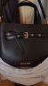 MICHAEL KORS【新年禮物】邁克高仕 MK Emilia 小號皮質(zhì)通勤手提包單肩斜挎包 黑色 001（純色款 金色五金） 小號 曬單實(shí)拍圖