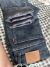 筱雪凌牛仔褲男冬季2025新款加絨褲子男士潮牌直筒寬松九分褲百搭男裝 【加絨】F791黑灰 32 曬單實(shí)拍圖