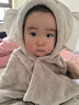 BABYGREAT嬰兒浴巾兒童洗澡巾斗篷帶帽子新生兒寶寶連帽包巾珊瑚絨吸水速干 曬單實(shí)拍圖