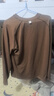 季言高端品牌男士t恤長(cháng)袖 云梯棉加厚保暖內搭打底衫插肩袖上衣體恤潮 咖啡色 M （適合120-135斤） 曬單實(shí)拍圖