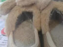 栢啟歆保暖棉拖鞋女冬季款新居家室內外厚底蝴蝶結毛絨可愛(ài)兔兔棉拖鞋 蝴蝶結兔兔棉拖 36-37 適合【34-35】 曬單實(shí)拍圖