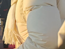 美力城長(cháng)款羽絨服女裝新款90%鵝絨過(guò)膝外套連帽戶(hù)外休閑運動(dòng)風(fēng) 科技灰【版型寬松，建議拍小一碼】 實(shí)物偏暖白色 S 曬單實(shí)拍圖
