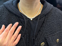 迪后高級漸變米形淡水珍珠項鏈女碎銀子吊墜鎖骨鏈年輕214情人節禮物 淡水珍珠項鏈女【京倉直發(fā)】 曬單實(shí)拍圖