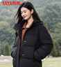 鴨鴨（YAYA）蓄熱短款羽絨服女2025年冬季新款時(shí)尚休閑寬松加厚保暖小個(gè)子外套 黑色 M (建議110-125斤) 曬單實(shí)拍圖