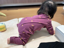 babylove【安心柔】男女寶寶連體衣嬰兒純棉哈衣馬年春秋季衣服 梅酒紫 80cm 曬單實(shí)拍圖