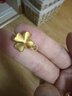 行金銀中黃金吊墜999足金四葉草吊墜生日禮物送女友送老婆圣誕節禮物 幸運四葉草單吊墜約1g 多退少補 曬單實(shí)拍圖