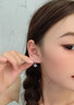 中國黃金（CHINA GOLD）S925銀耳環(huán)女款碎冰冰四葉草耳扣百搭耳墜新年節生日禮物送愛(ài)人 【今/次日達】碎冰冰四葉草耳環(huán) 曬單實(shí)拍圖