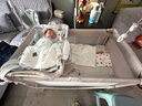 FORSUNNY嬰兒床多功能可折疊可移動(dòng)拼接床0-3歲新生兒寶寶搖搖床升降調節 秋錦 嬰兒床帶床墊尿布臺蚊帳可變搖籃搖床 嬰兒用品滿(mǎn)月禮物活動(dòng)曬圖送護脊椰棕床墊 曬單實(shí)拍圖