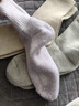 紅豆居家（Hodohome）女士精梳棉襪加厚毛圈襪10A抗菌消臭無(wú)骨中筒襪冬季保暖長(cháng)襪4雙 組合一 白色+淺麻灰+淺米+紫羅蘭 4雙 均碼 建議34-39碼 曬單實(shí)拍圖
