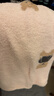 嫚熙（EMXEE）秋冬季小熊半邊絨孕婦睡衣哺乳產(chǎn)婦加絨月子服產(chǎn)后家居服套裝 經(jīng)典熊-粉色【小羊絨】 M 曬單實(shí)拍圖