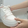 李寧板鞋男鞋低幫厚底增高小白鞋滑板鞋潮流百搭舒適透氣運動(dòng)休閑鞋 【浮舟】標準白(419款)-1 43 曬單實(shí)拍圖