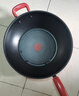 特福（Tefal）炒鍋有鈦不粘鍋家用炒菜鍋少油煙鍋32cm炒鍋佳溫紅心磁爐通用炒鍋 曬單實(shí)拍圖