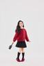 艾卡諾 I.KARNOW女童超好看紅色套裝兒童2026新款新年裙女大童女孩拜年服毛衣裙子 19906紅色+4507紅色（不含鞋襪） 120 曬單實(shí)拍圖