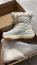 駱駝（CAMEL）加絨女鞋厚底增高秋冬休閑雪地靴 K25C02L6055 初雪白/黃 37 曬單實(shí)拍圖
