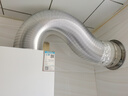 潛水艇（Submarine）加厚鋁管油煙機排風(fēng)管廚房煙道通風(fēng)道止逆閥煙管硬管160mm內徑2米 曬單實(shí)拍圖
