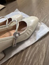 百麗（Belle）一字帶羊皮瑪麗珍鞋女2026春新商場(chǎng)同款質(zhì)感單鞋F1S1DAQ6 米白 38 (240mm) 曬單實(shí)拍圖